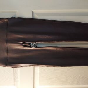 Brown Faux Leather Leggings